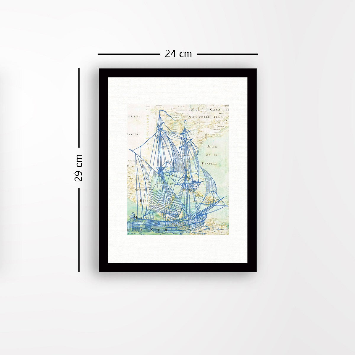 Quadro Decorativo MDF Emoldurado - Arte Multicolor 24x29cm com Moldura de Madeira 2cm