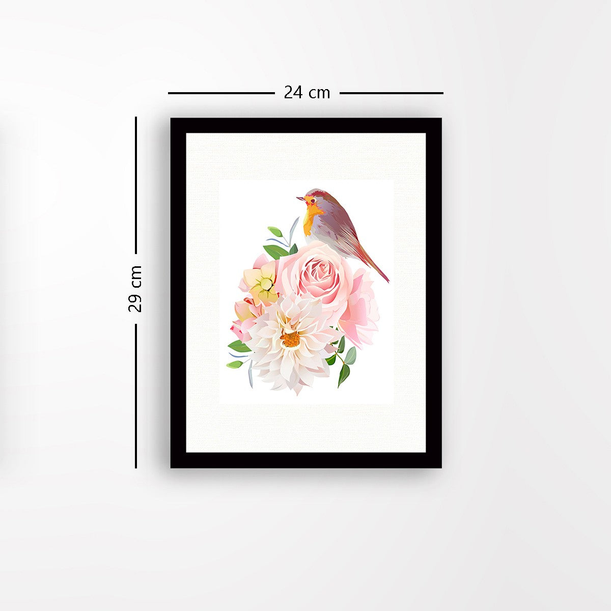 Quadro Decorativo MDF Emoldurado - Arte Multicolor 24x29cm com Moldura de Madeira 2cm