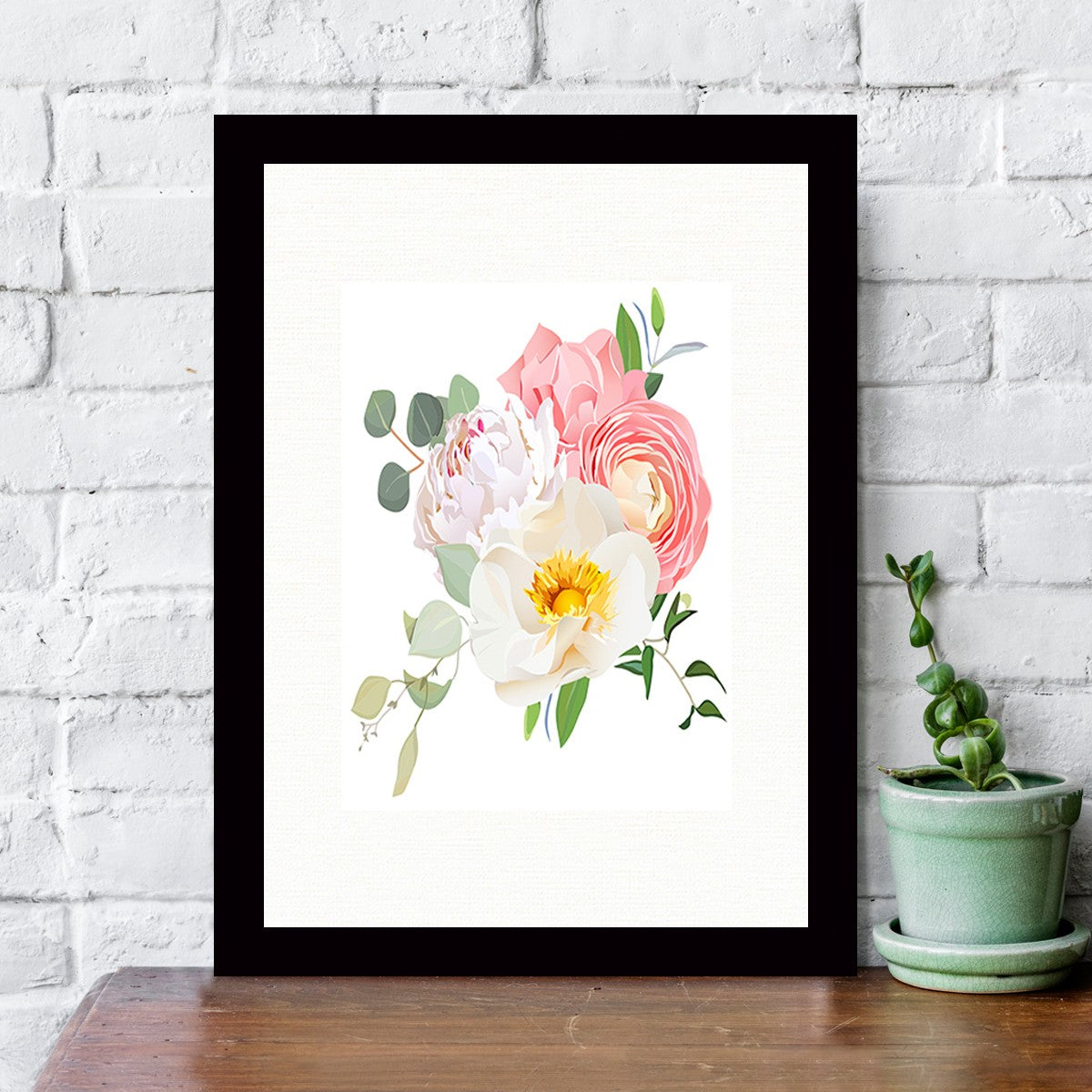 Quadro Decorativo MDF Emoldurado - Arte Multicolor 24x29cm com Moldura de Madeira 2cm