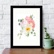 Quadro Decorativo MDF Emoldurado - Arte Multicolor 24x29cm com Moldura de Madeira 2cm