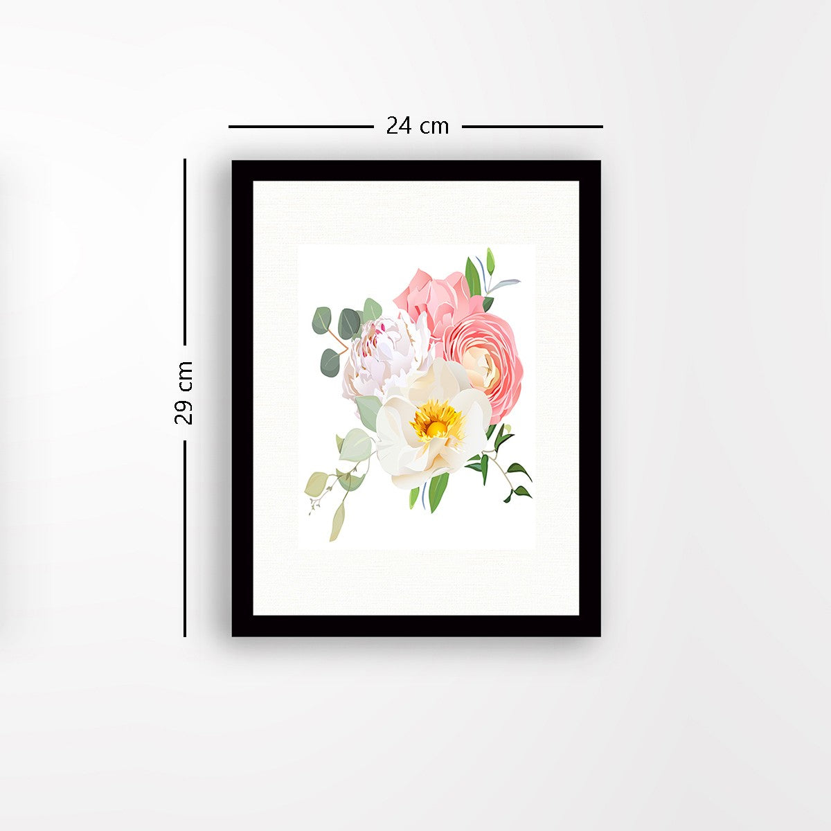 Quadro Decorativo MDF Emoldurado - Arte Multicolor 24x29cm com Moldura de Madeira 2cm