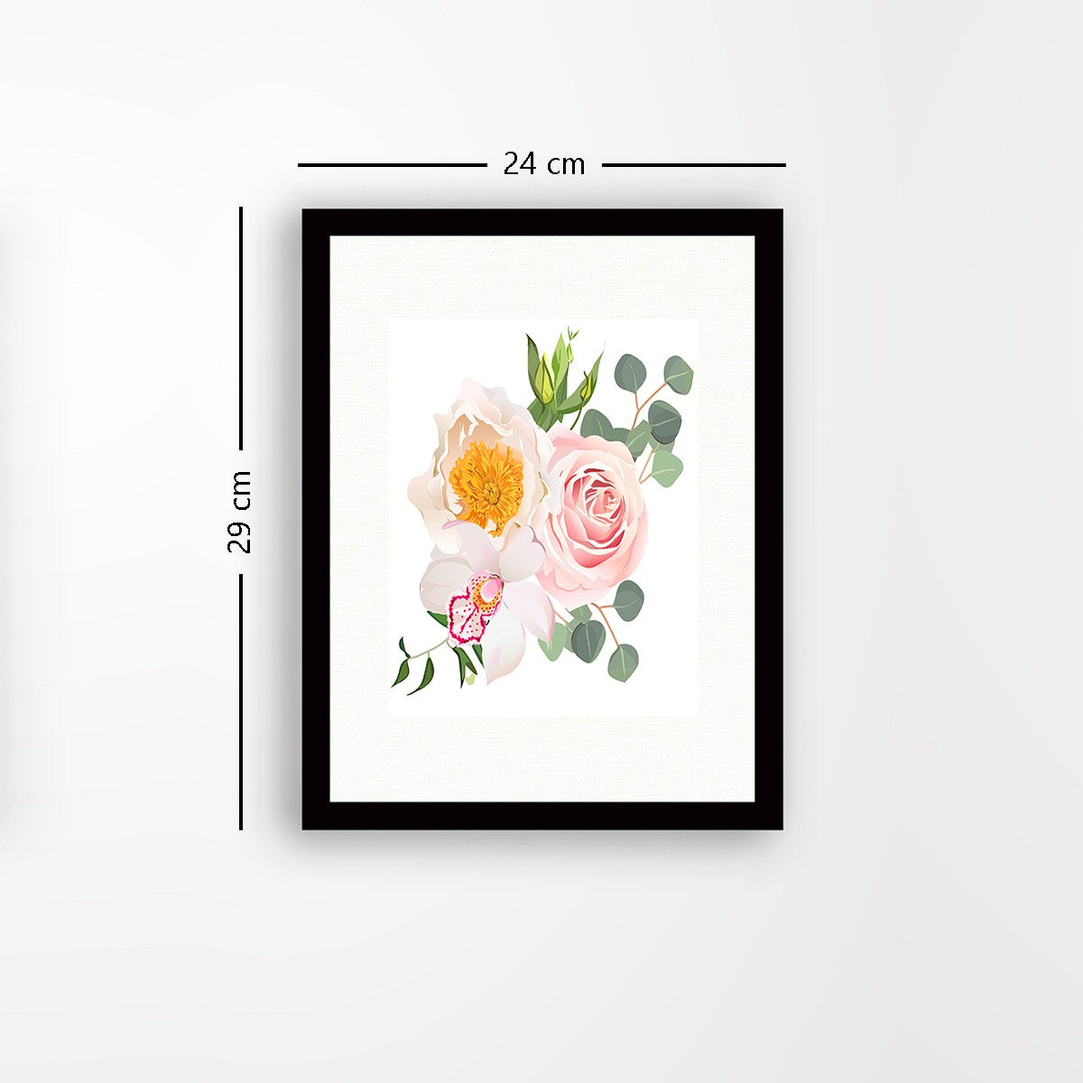 Quadro Decorativo MDF Emoldurado - Arte Multicolor 24x29cm com Moldura de Madeira 2cm