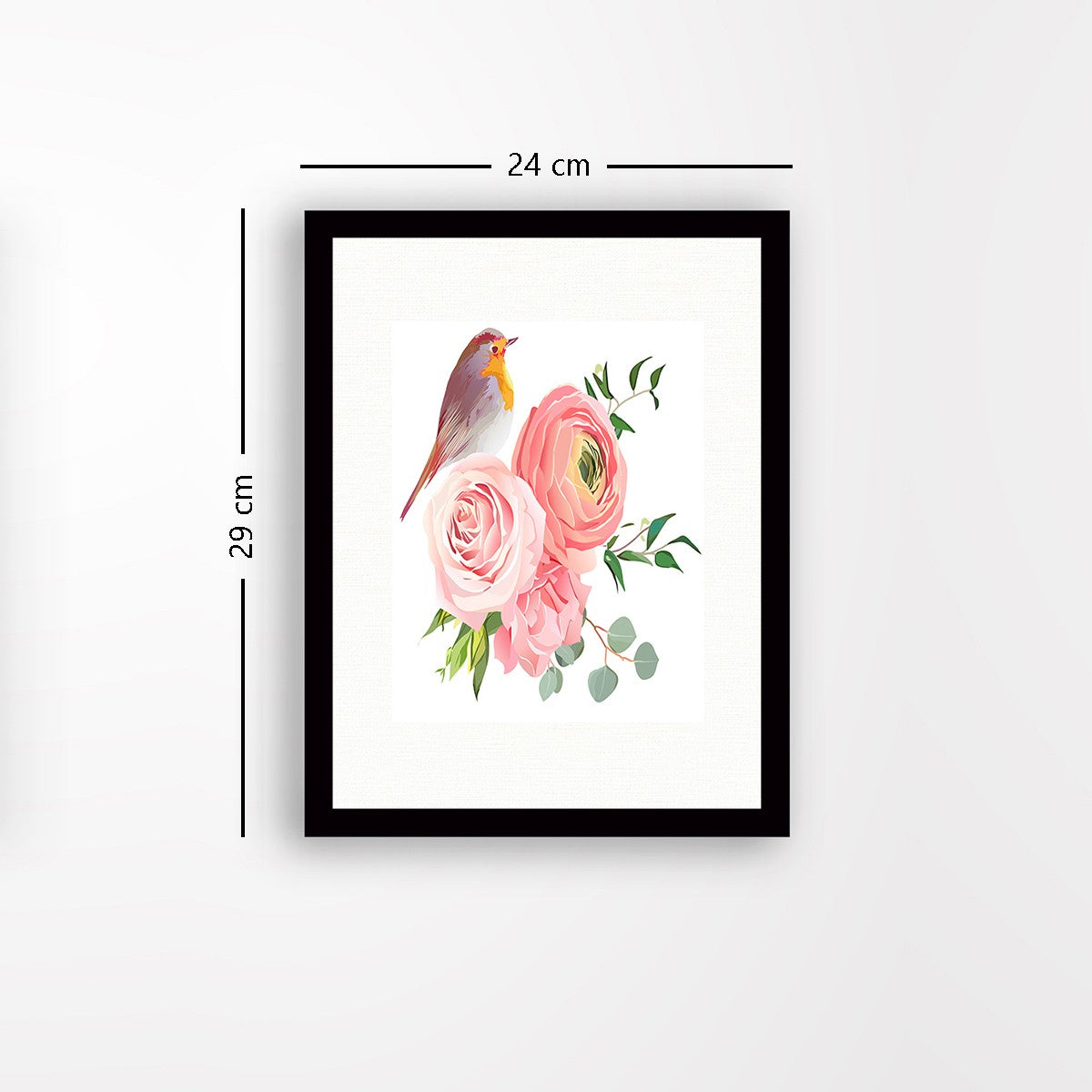 Quadro Decorativo MDF Emoldurado - Arte Multicolor 24x29cm com Moldura de Madeira 2cm