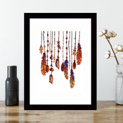 Quadro Decorativo MDF Emoldurado - Arte Multicolor 24x29cm com Moldura de Madeira 2cm