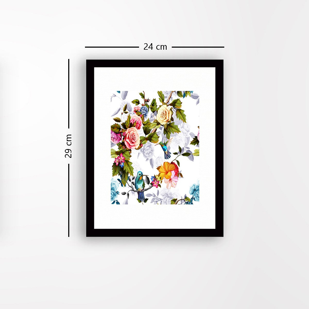 Quadro Decorativo MDF Emoldurado - Arte Multicolor 24x29cm com Moldura de Madeira 2cm