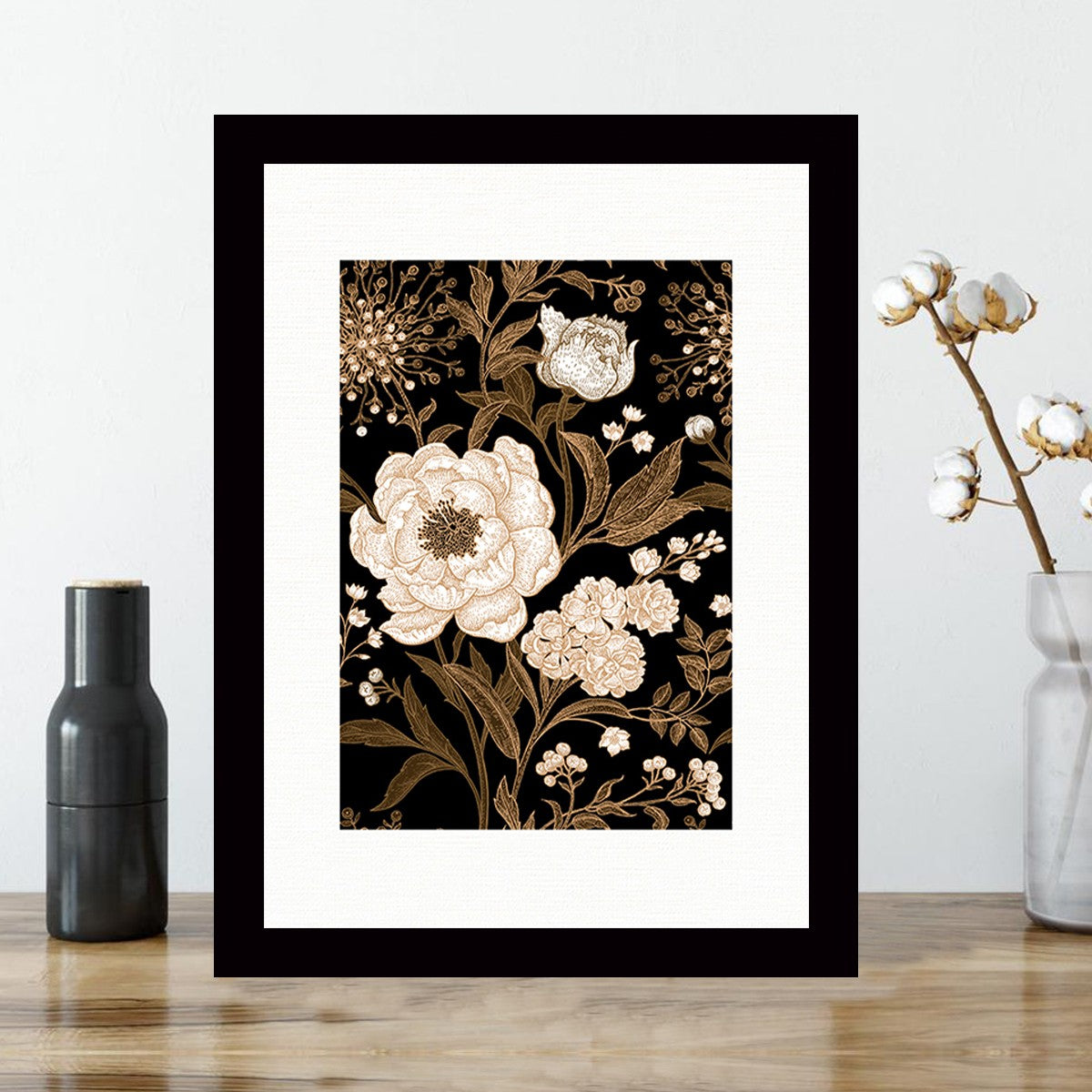 Quadro Decorativo MDF Emoldurado - Arte Multicolor 24x29cm com Moldura de Madeira 2cm