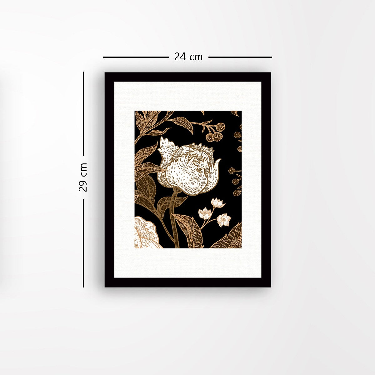 Quadro Decorativo MDF Emoldurado - Arte Multicolor 24x29cm com Moldura de Madeira 2cm