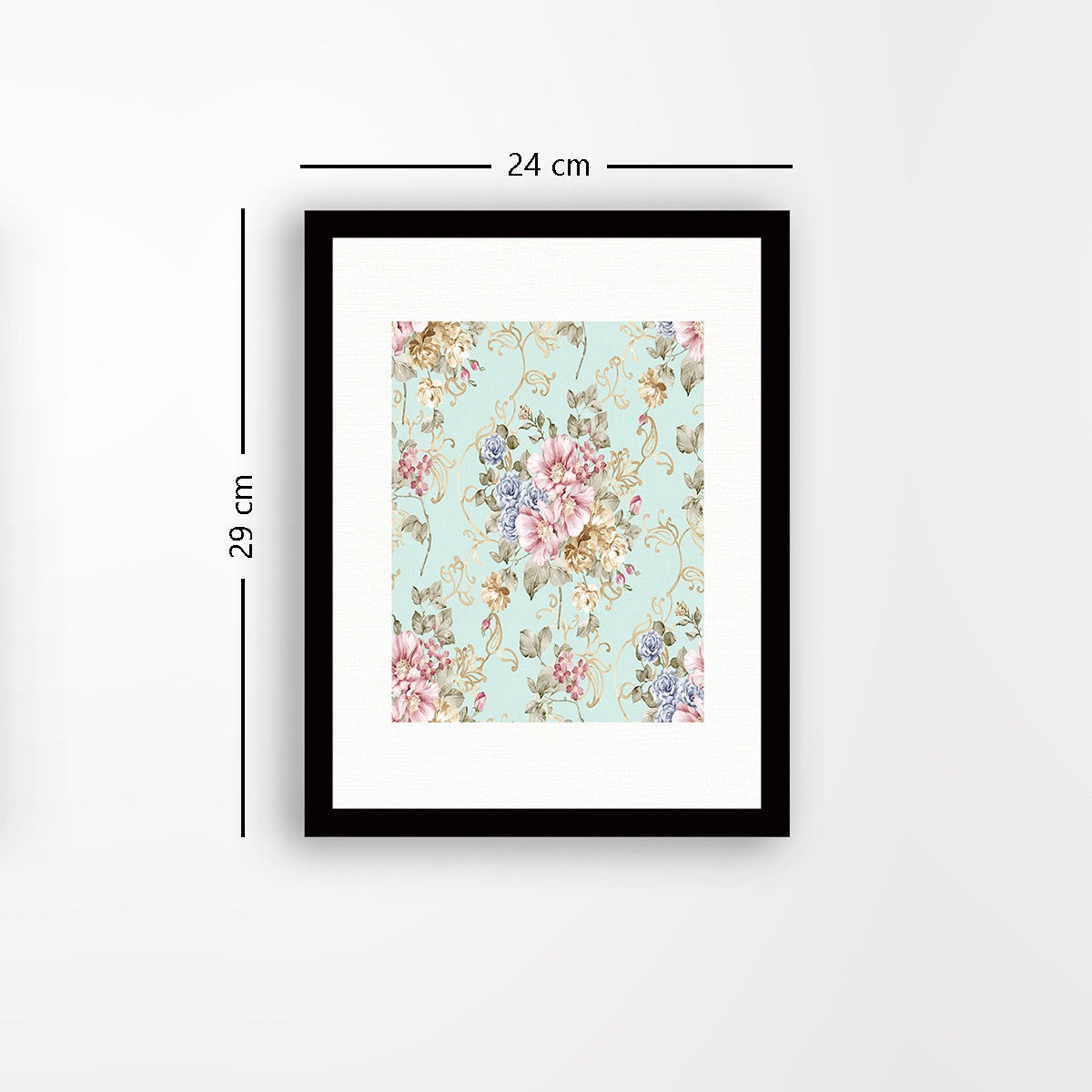 Quadro Decorativo MDF Emoldurado - Arte Multicolor 24x29cm com Moldura de Madeira 2cm