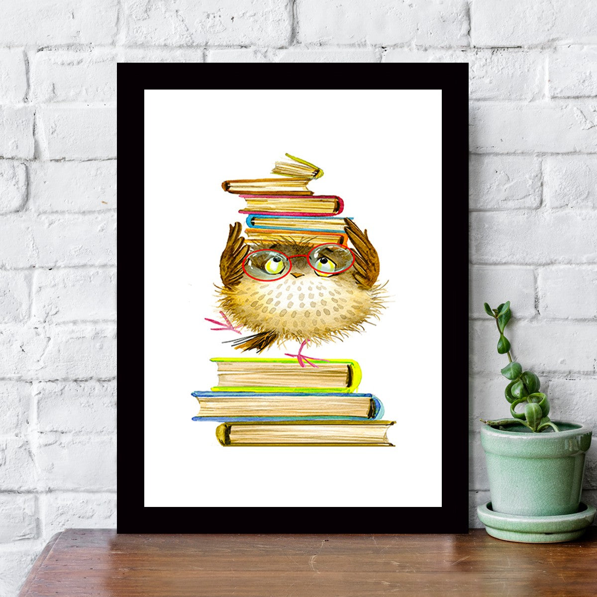 Quadro Decorativo MDF Emoldurado - Arte Multicolor 24x29cm com Moldura de Madeira 2cm