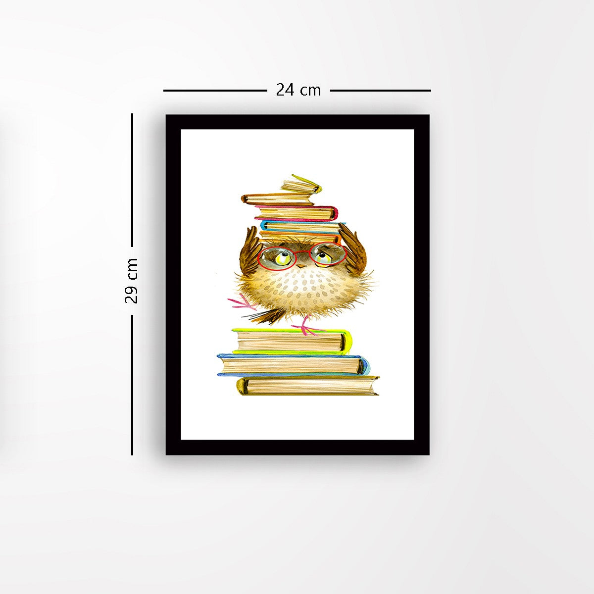 Quadro Decorativo MDF Emoldurado - Arte Multicolor 24x29cm com Moldura de Madeira 2cm