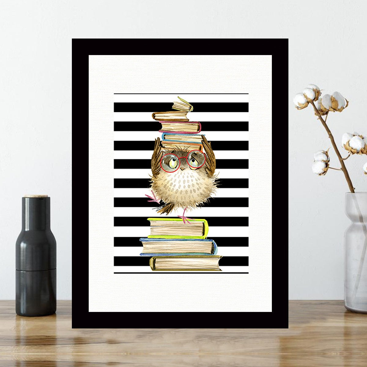 Quadro Decorativo MDF Emoldurado - Arte Multicolor 24x29cm com Moldura de Madeira 2cm