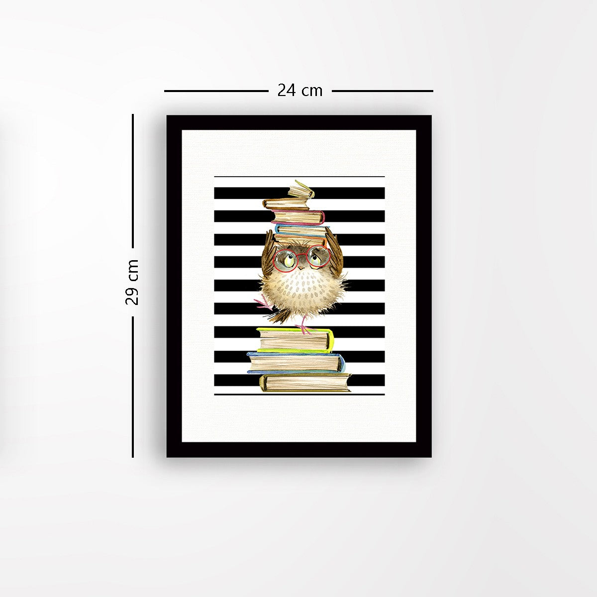 Quadro Decorativo MDF Emoldurado - Arte Multicolor 24x29cm com Moldura de Madeira 2cm