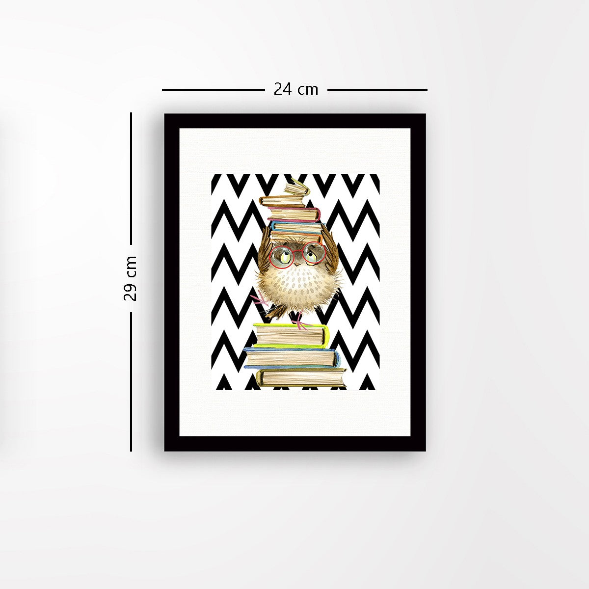 Quadro Decorativo MDF Emoldurado - Arte Multicolor 24x29cm com Moldura de Madeira 2cm