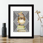 Quadro Decorativo MDF Emoldurado - Arte Multicolor 24x29cm com Moldura de Madeira 2cm