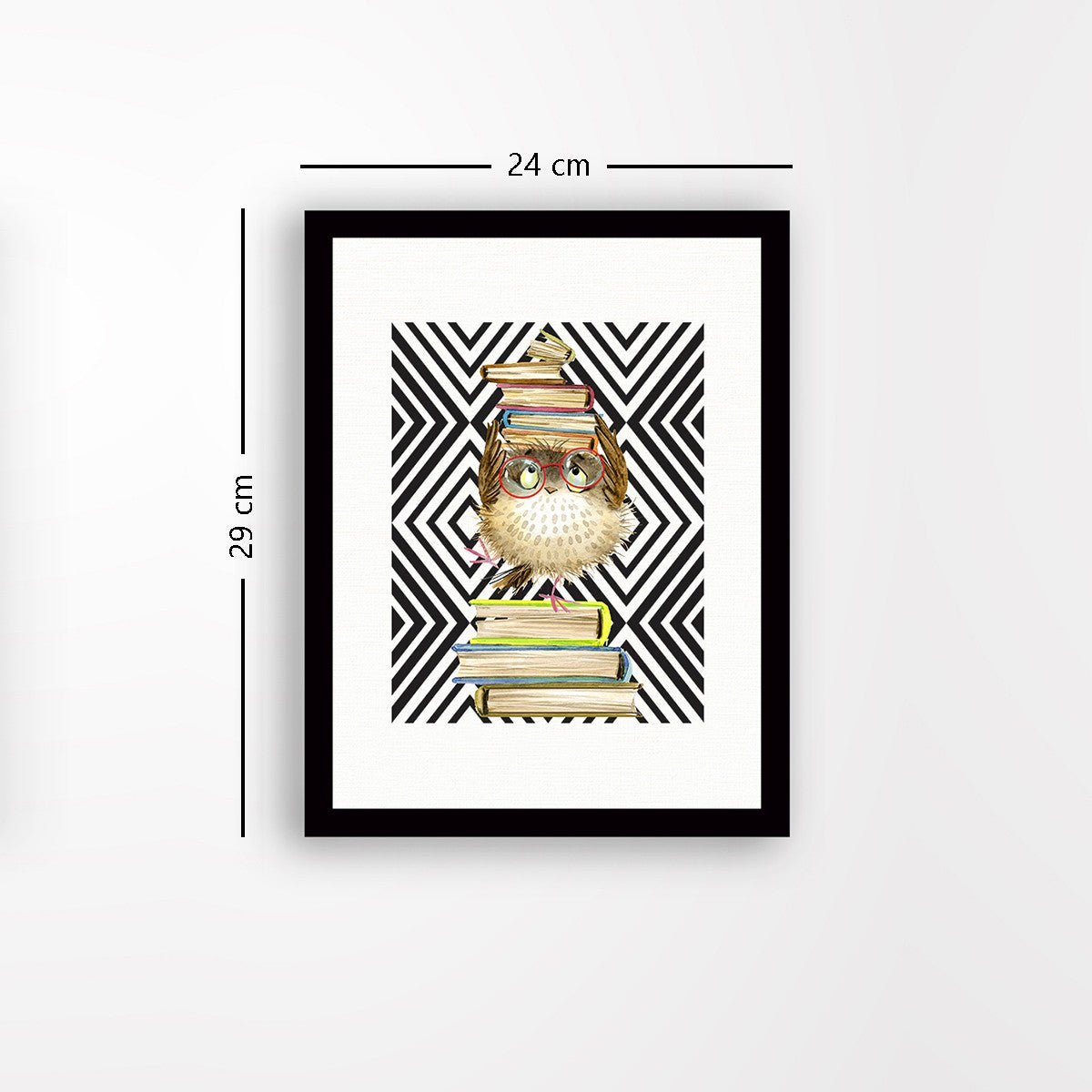 Quadro Decorativo MDF Emoldurado - Arte Multicolor 24x29cm com Moldura de Madeira 2cm