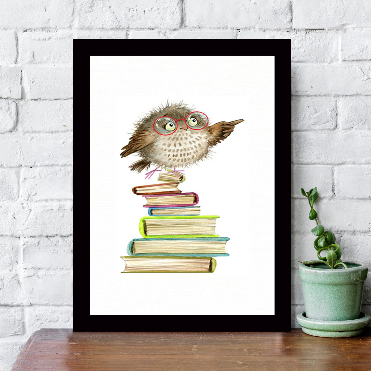 Quadro Decorativo MDF Emoldurado - Arte Multicolor 24x29cm com Moldura de Madeira 2cm