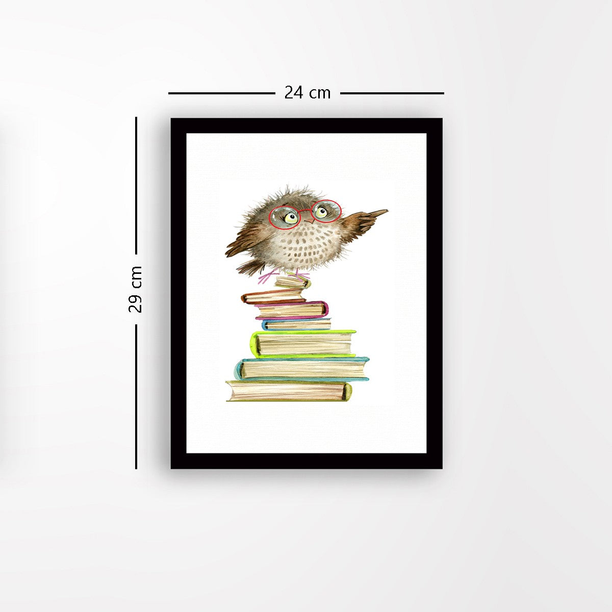 Quadro Decorativo MDF Emoldurado - Arte Multicolor 24x29cm com Moldura de Madeira 2cm