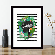 Quadro Decorativo MDF Emoldurado - Arte Multicolor 24x29cm com Moldura de Madeira 2cm