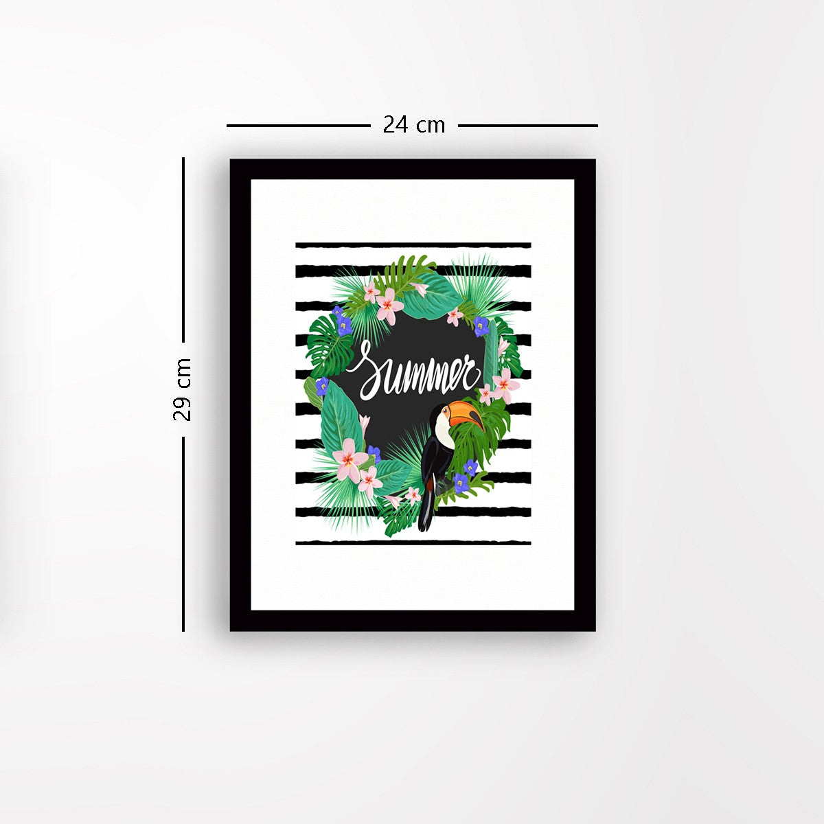 Quadro Decorativo MDF Emoldurado - Arte Multicolor 24x29cm com Moldura de Madeira 2cm