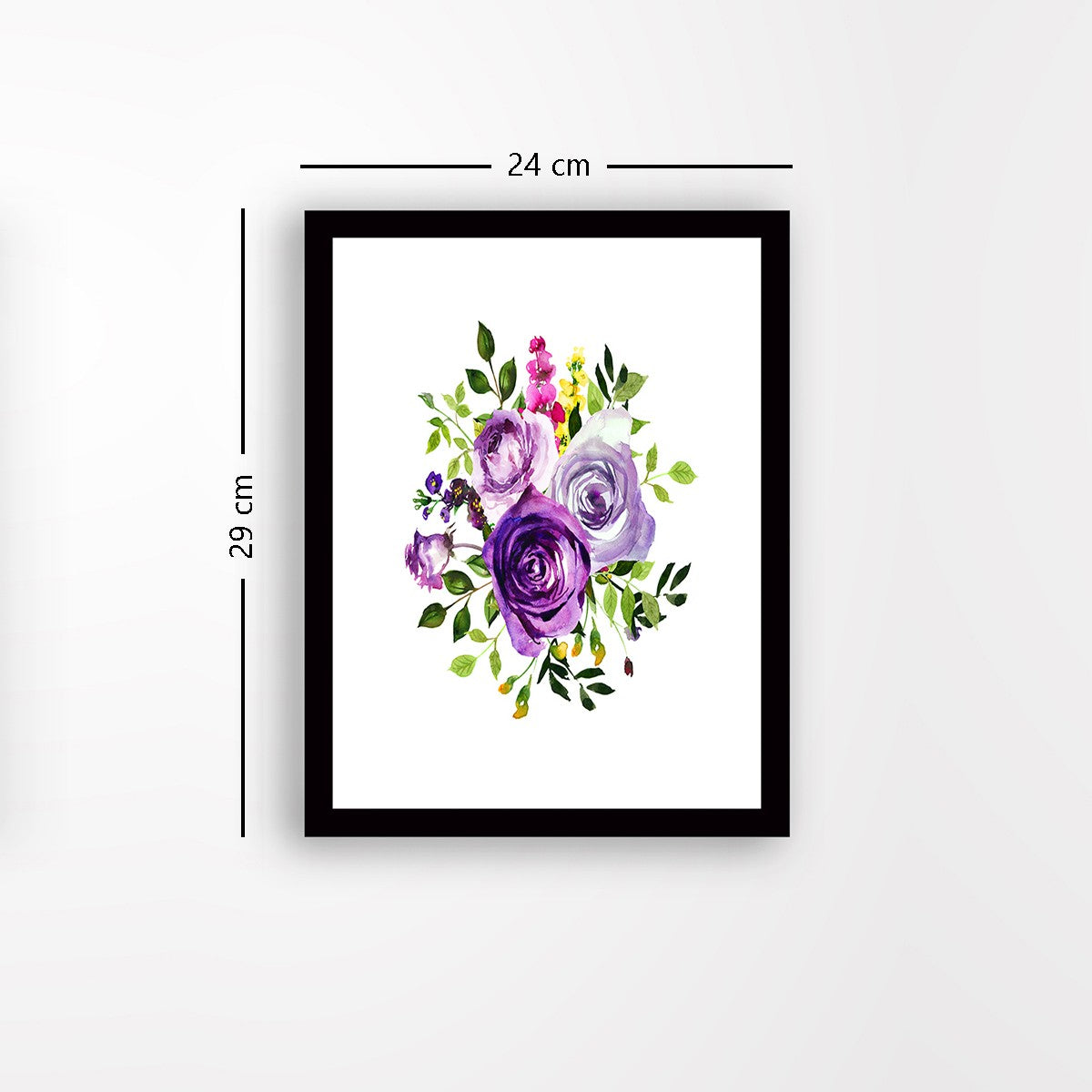 Quadro Decorativo MDF Emoldurado - Arte Multicolor 24x29cm com Moldura de Madeira 2cm