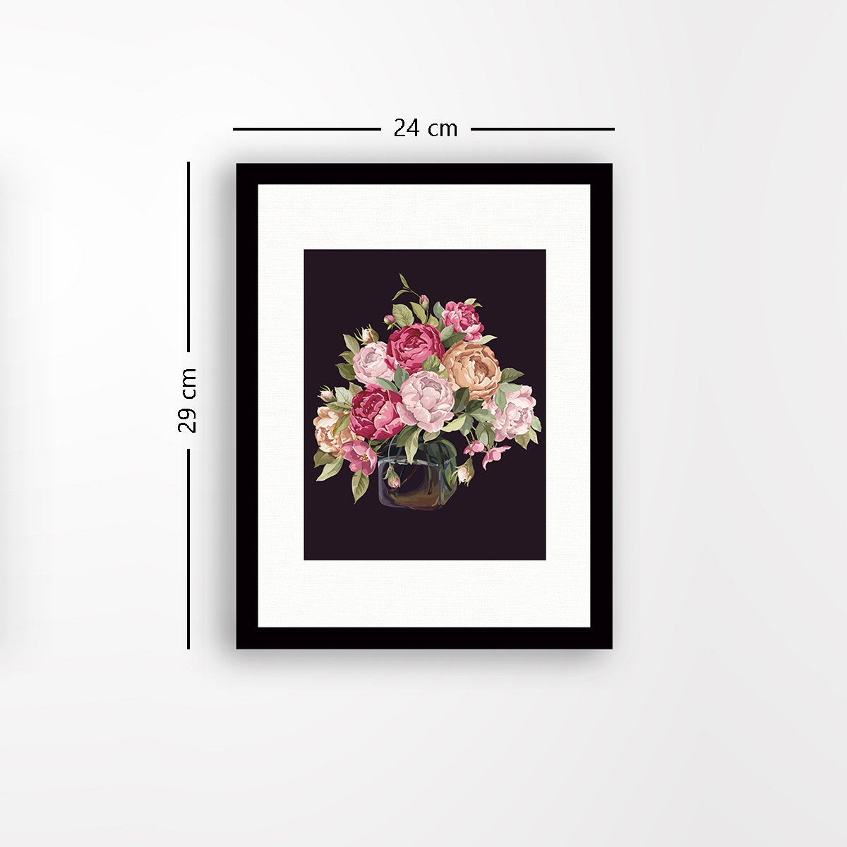 Quadro Decorativo MDF Emoldurado - Arte Multicolor 24x29cm com Moldura de Madeira 2cm