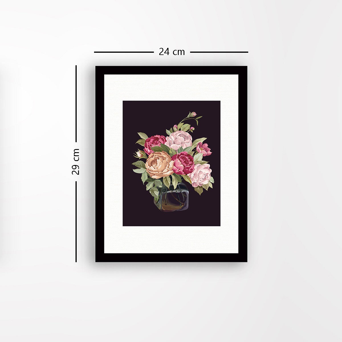 Quadro Decorativo MDF Emoldurado - Arte Multicolor 24x29cm com Moldura de Madeira 2cm