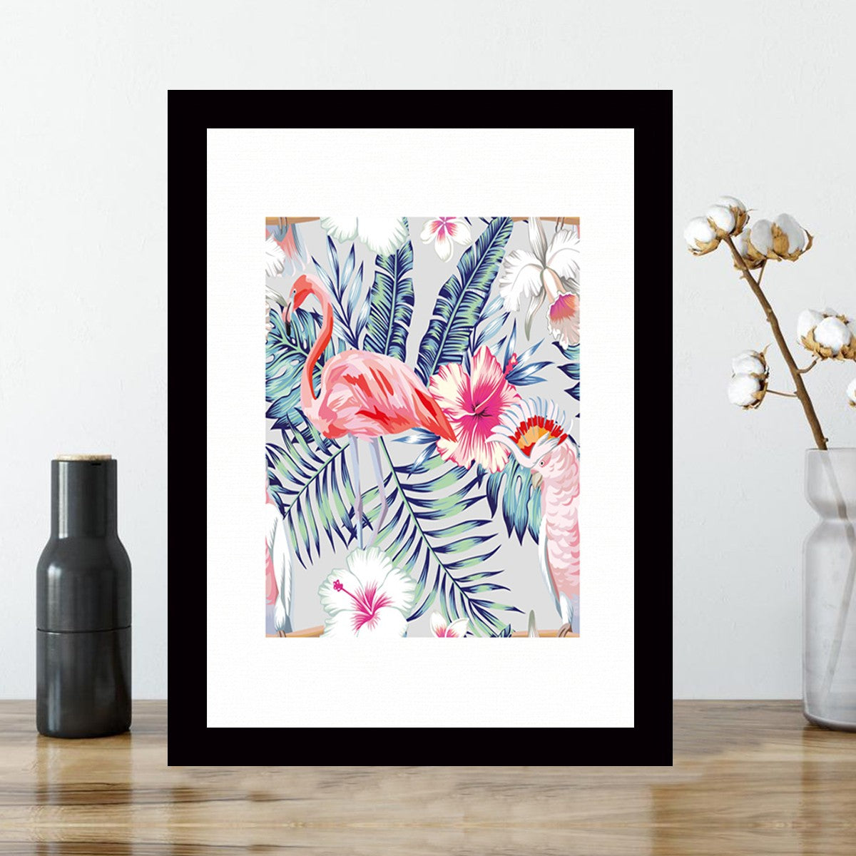 Quadro Decorativo MDF Emoldurado - Arte Multicolor 24x29cm com Moldura de Madeira 2cm