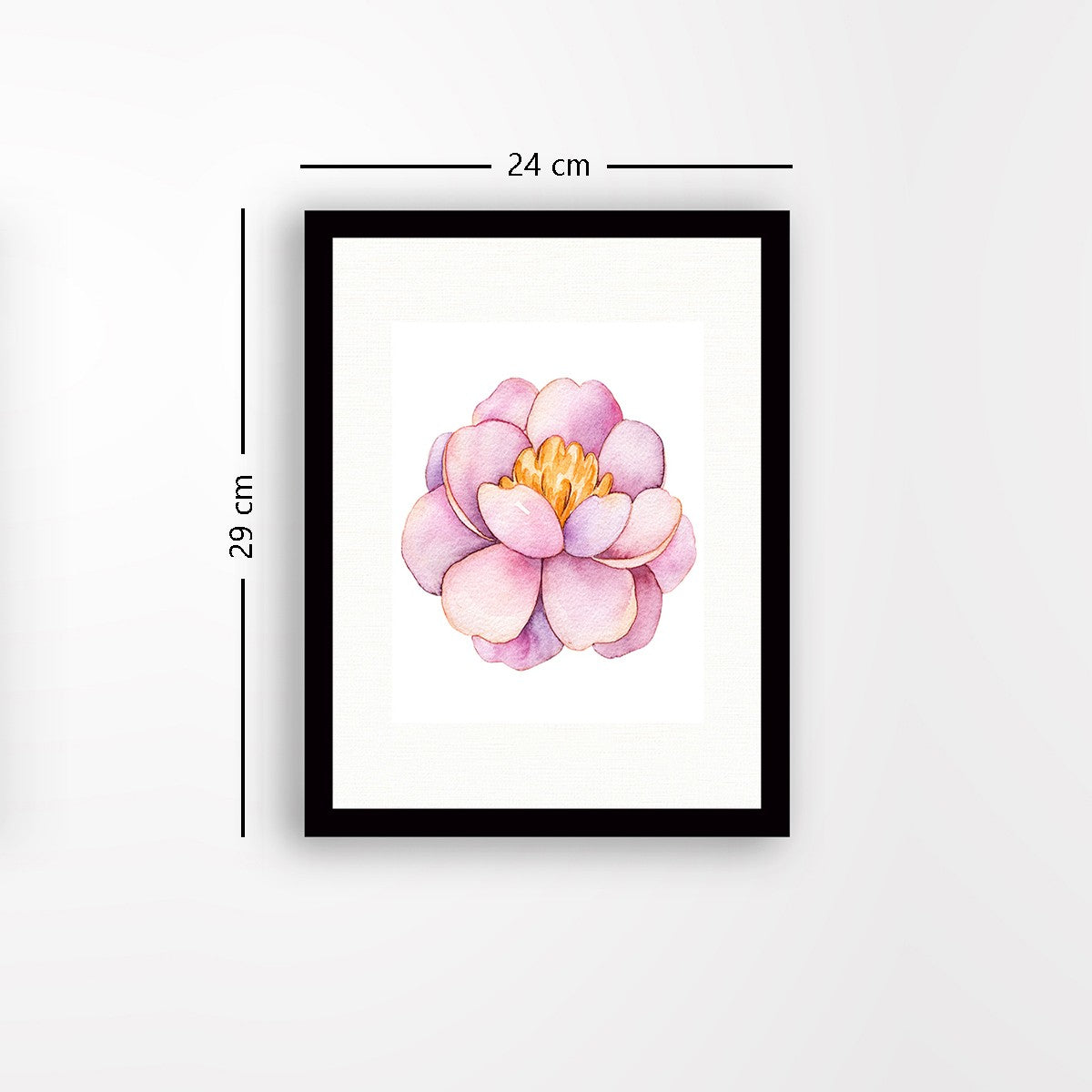 Quadro Decorativo MDF Emoldurado - Arte Multicolor 24x29cm com Moldura de Madeira 2cm