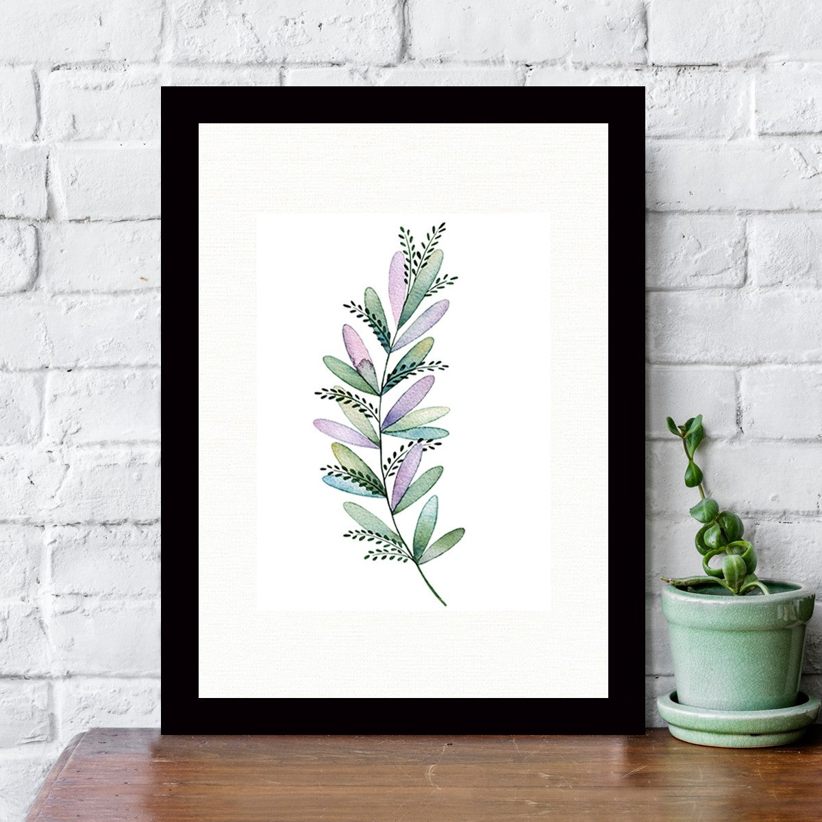 Quadro Decorativo MDF Emoldurado - Arte Multicolor 24x29cm com Moldura de Madeira 2cm