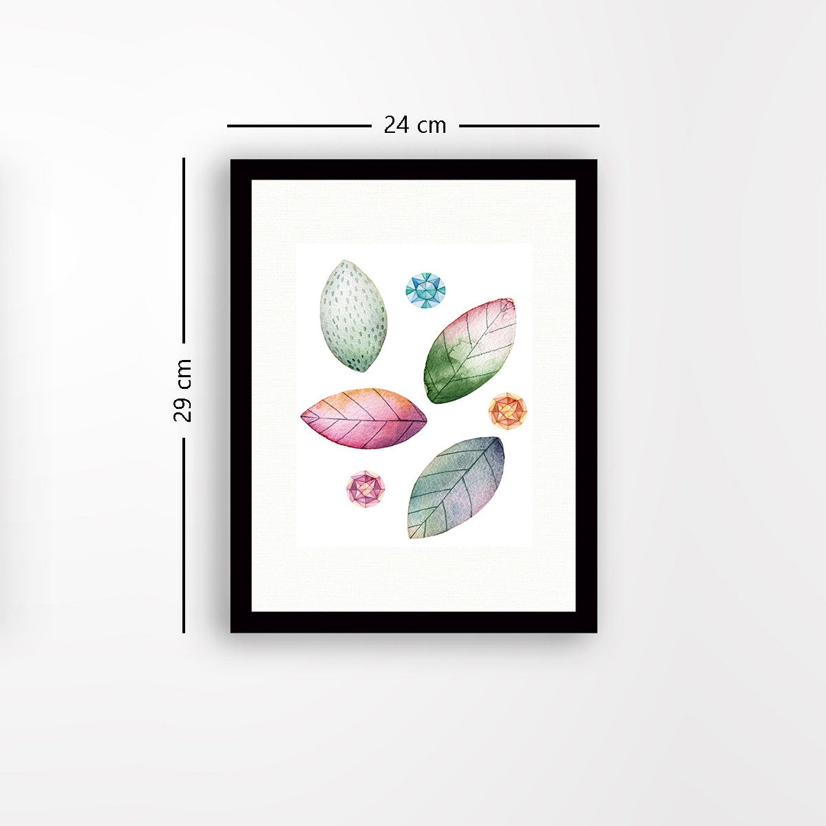 Quadro Decorativo MDF Emoldurado - Arte Multicolor 24x29cm com Moldura de Madeira 2cm