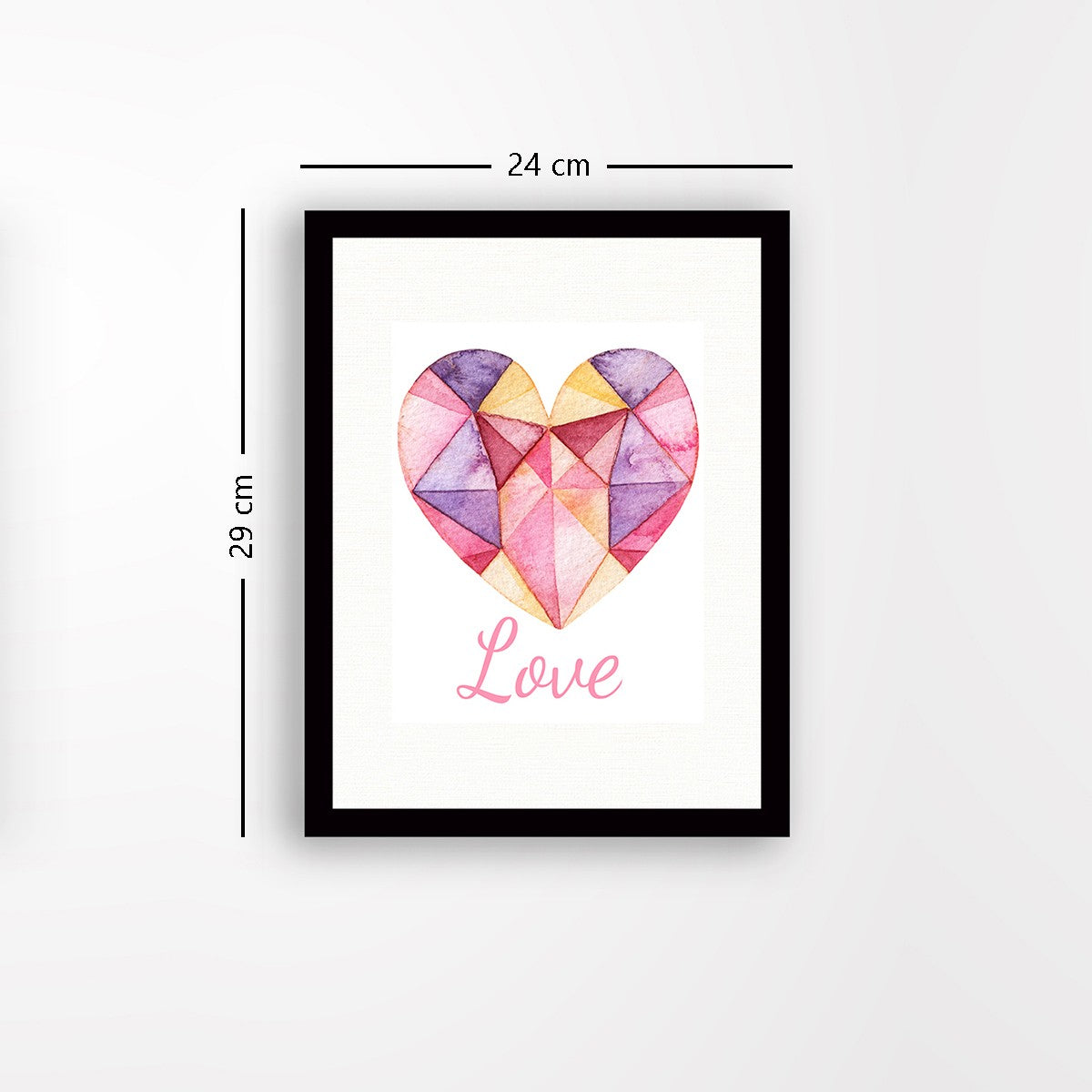 Quadro Decorativo MDF Emoldurado - Arte Multicolor 24x29cm com Moldura de Madeira 2cm