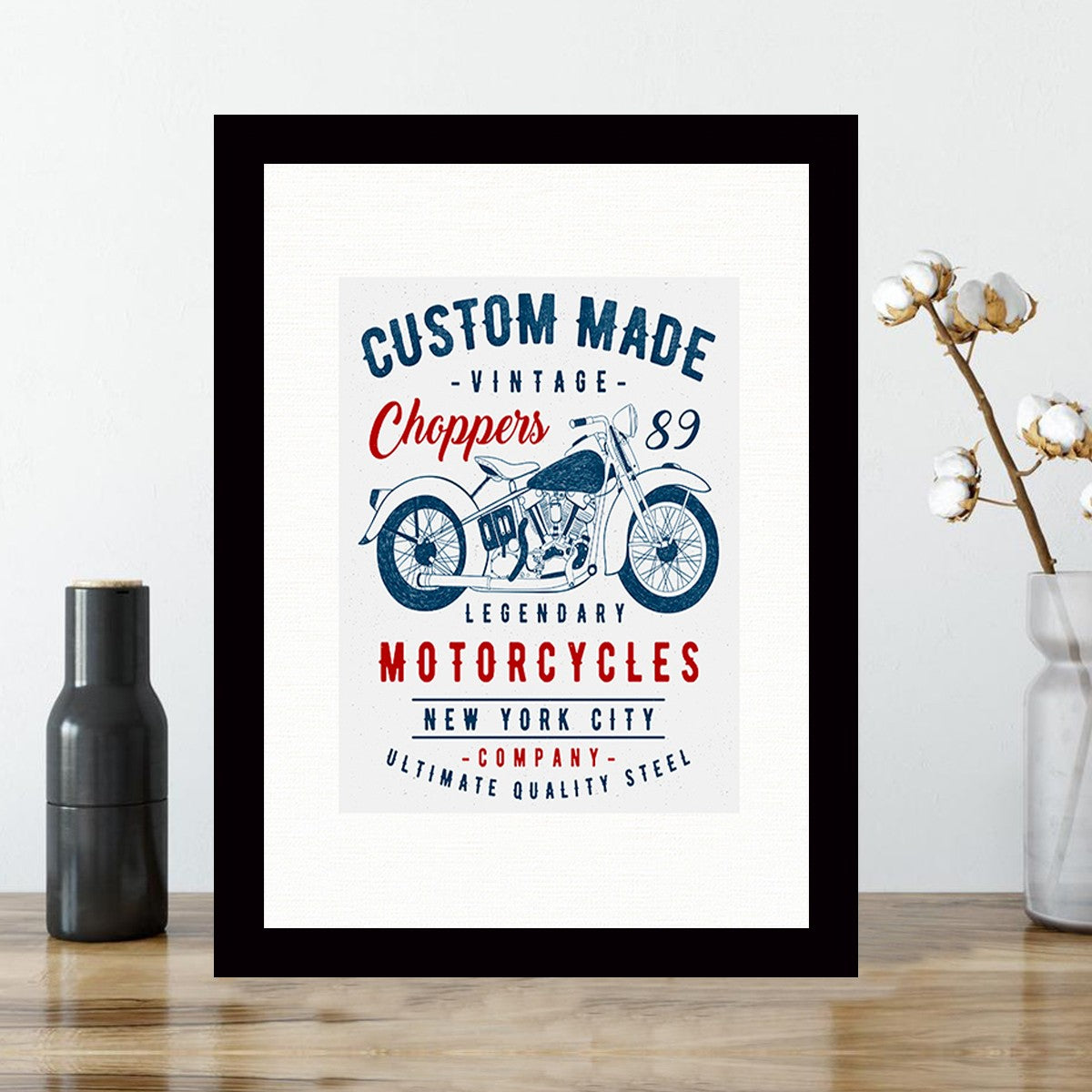 Quadro Decorativo MDF Emoldurado - Arte Multicolor 24x29cm com Moldura de Madeira 2cm