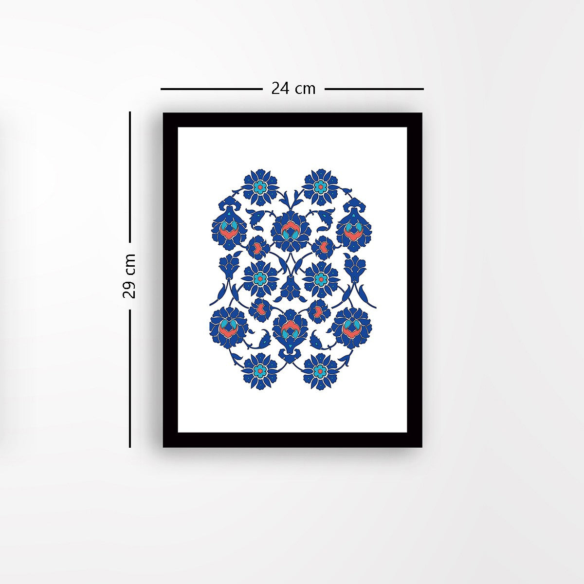 Quadro Decorativo MDF Emoldurado - Arte Multicolor 24x29cm com Moldura de Madeira 2cm