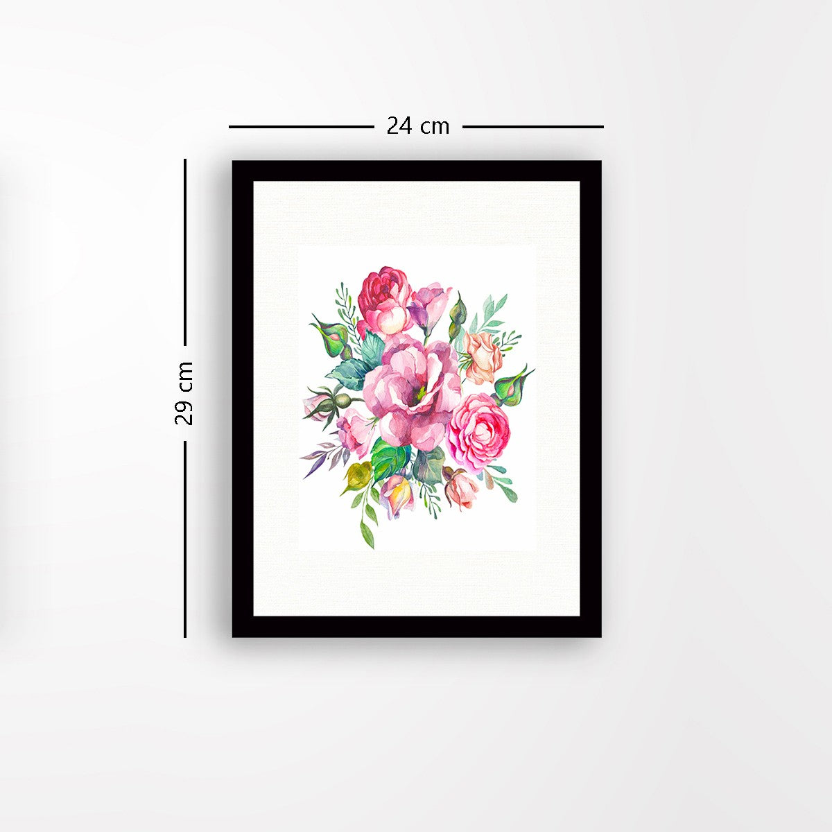 Quadro Decorativo MDF Emoldurado - Arte Multicolor 24x29cm com Moldura de Madeira 2cm