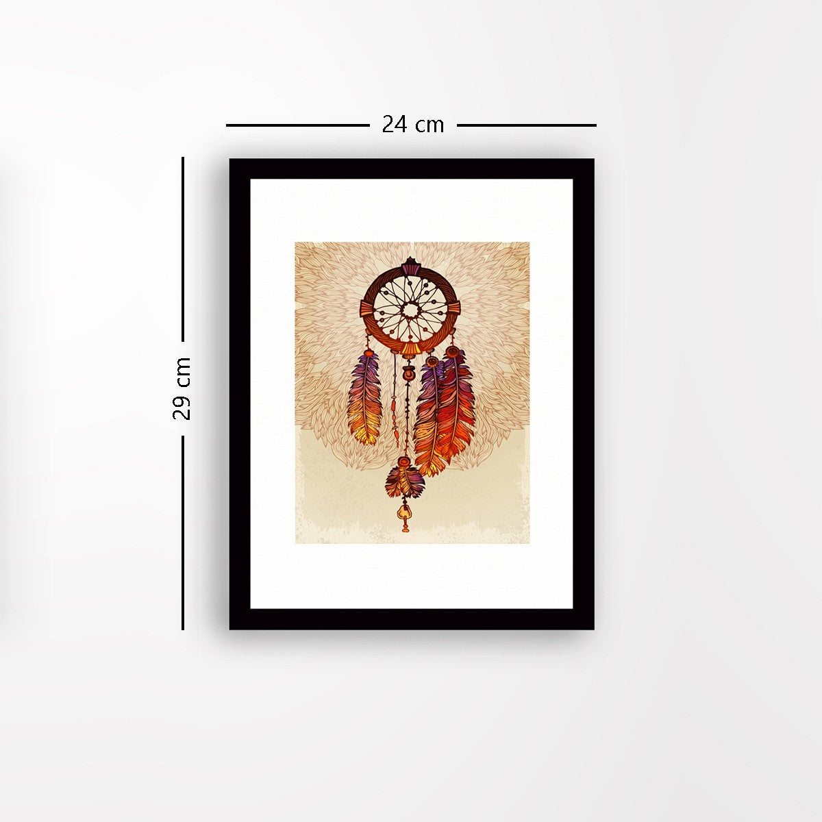 Quadro Decorativo MDF Emoldurado - Arte Multicolor 24x29cm com Moldura de Madeira 2cm