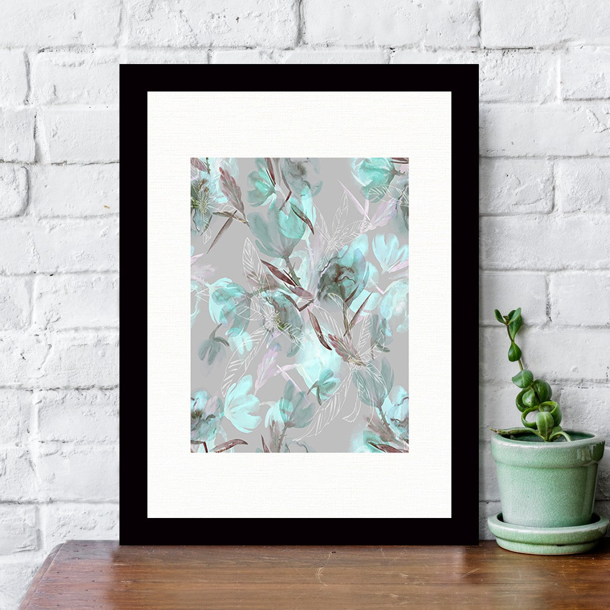 Quadro Decorativo MDF Emoldurado - Arte Multicolor 24x29cm com Moldura de Madeira 2cm