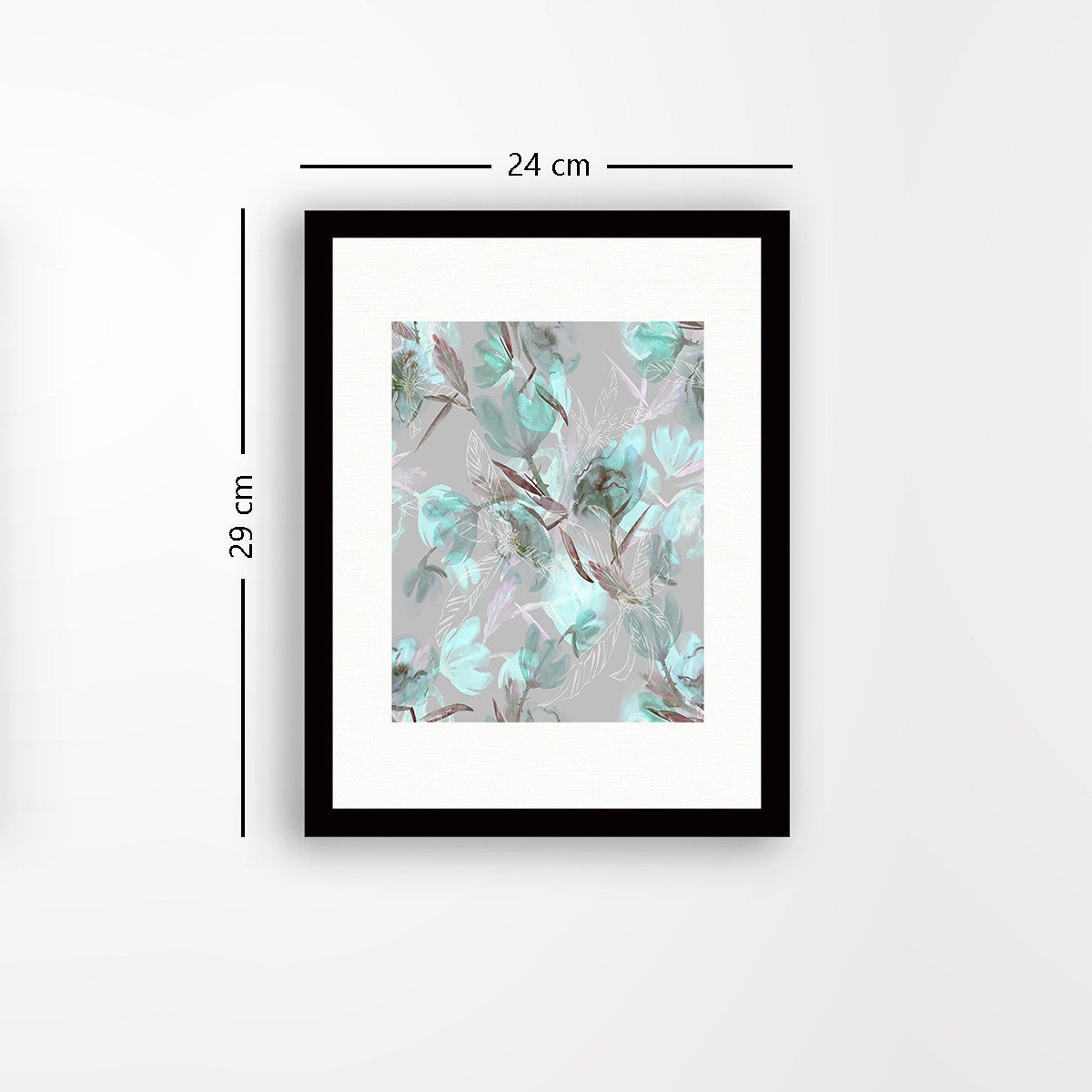 Quadro Decorativo MDF Emoldurado - Arte Multicolor 24x29cm com Moldura de Madeira 2cm