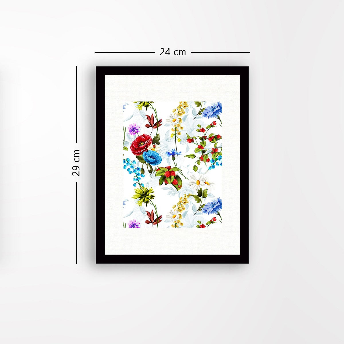 Quadro Decorativo MDF Emoldurado - Arte Multicolor 24x29cm com Moldura de Madeira 2cm