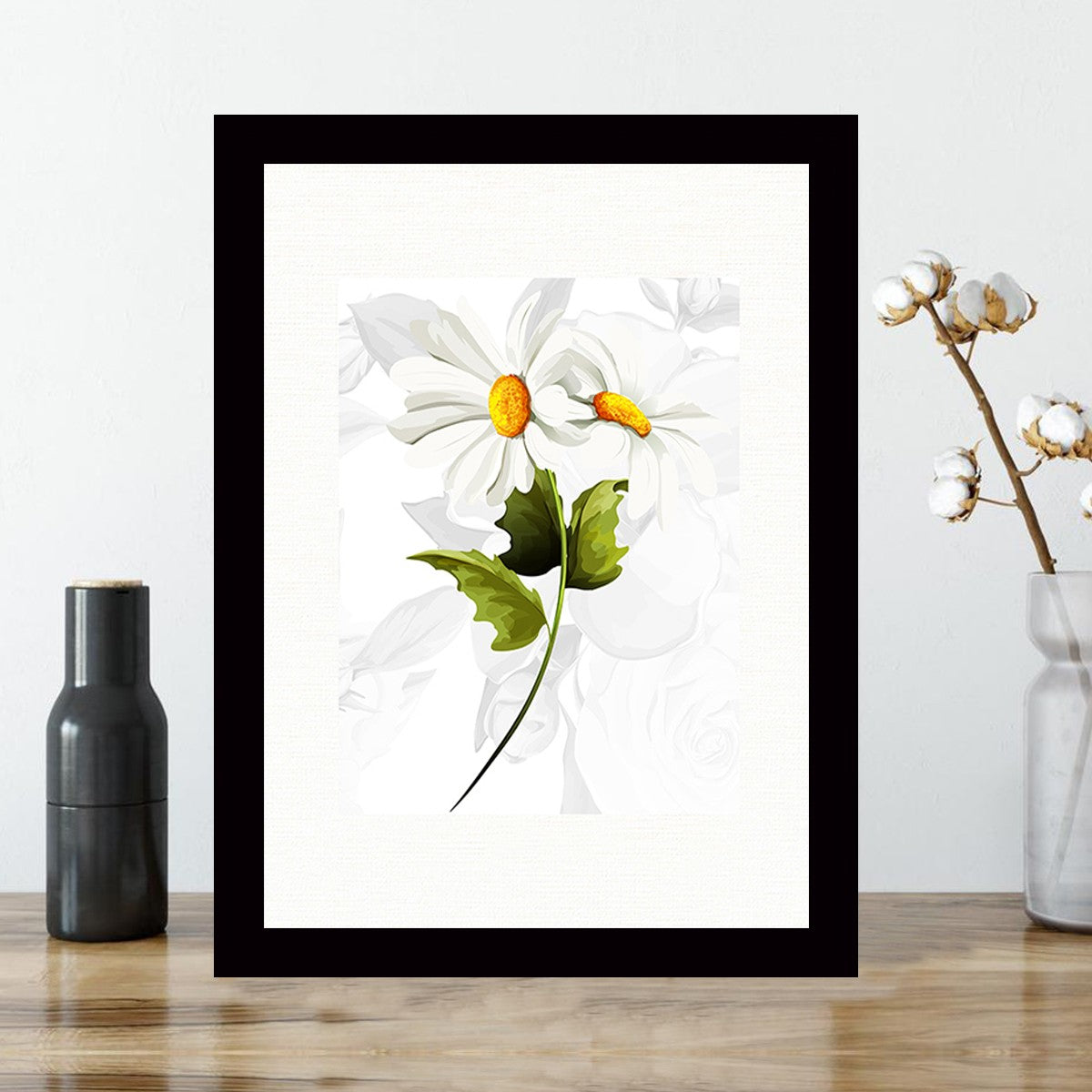 Quadro Decorativo MDF Emoldurado - Arte Multicolor 24x29cm com Moldura de Madeira 2cm