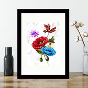 Quadro Decorativo MDF Emoldurado - Arte Multicolor 24x29cm com Moldura de Madeira 2cm