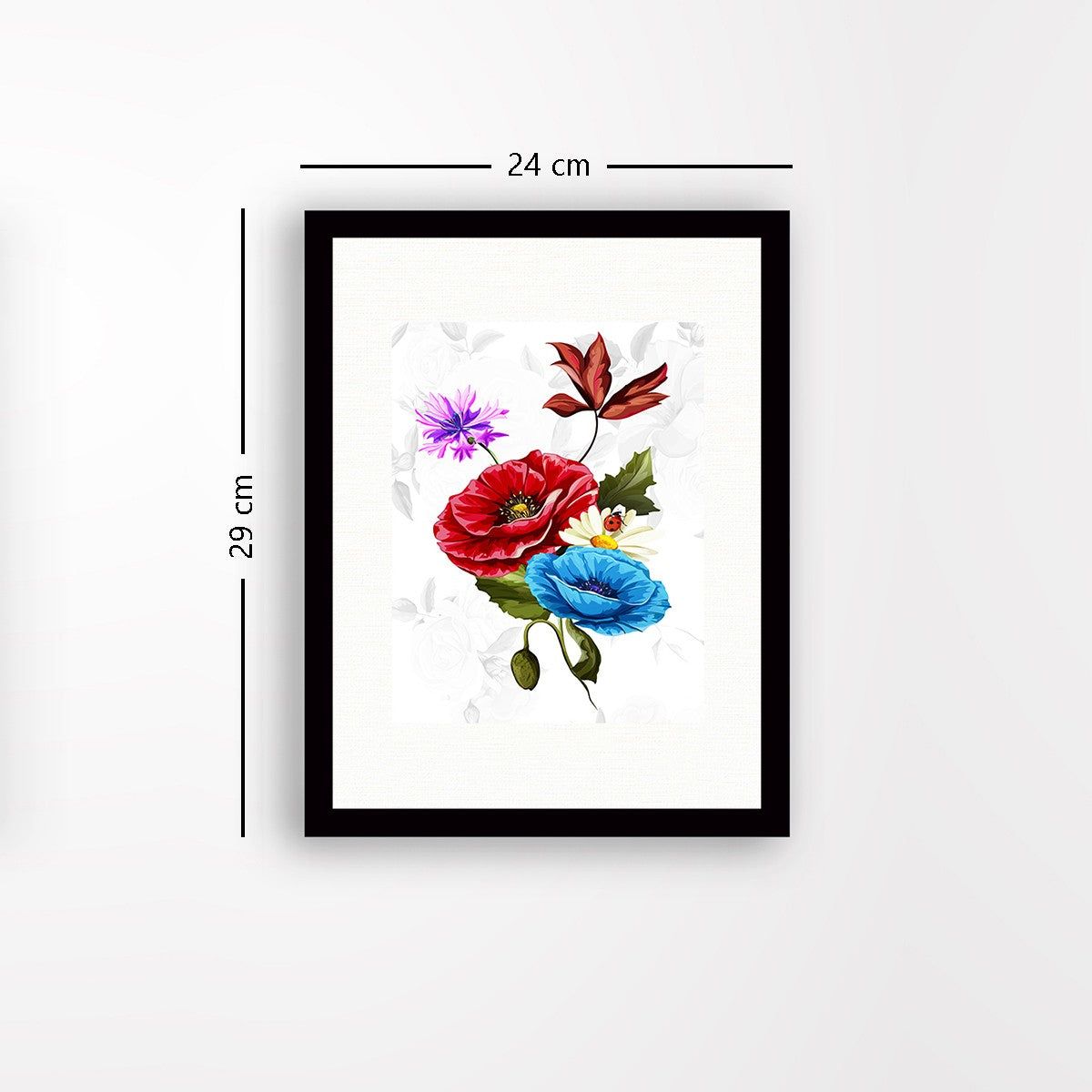 Quadro Decorativo MDF Emoldurado - Arte Multicolor 24x29cm com Moldura de Madeira 2cm