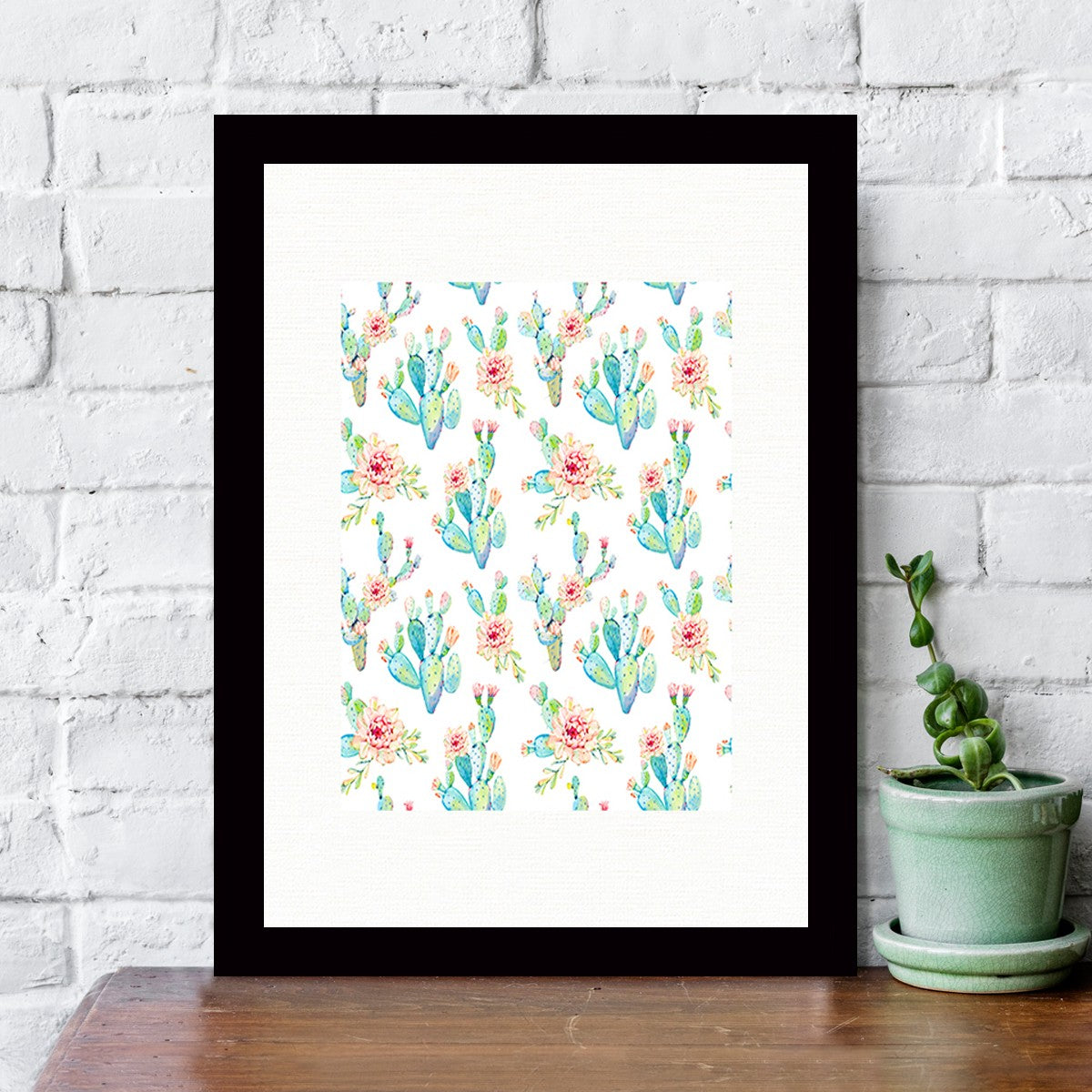 Quadro Decorativo MDF Emoldurado - Arte Multicolor 24x29cm com Moldura de Madeira 2cm