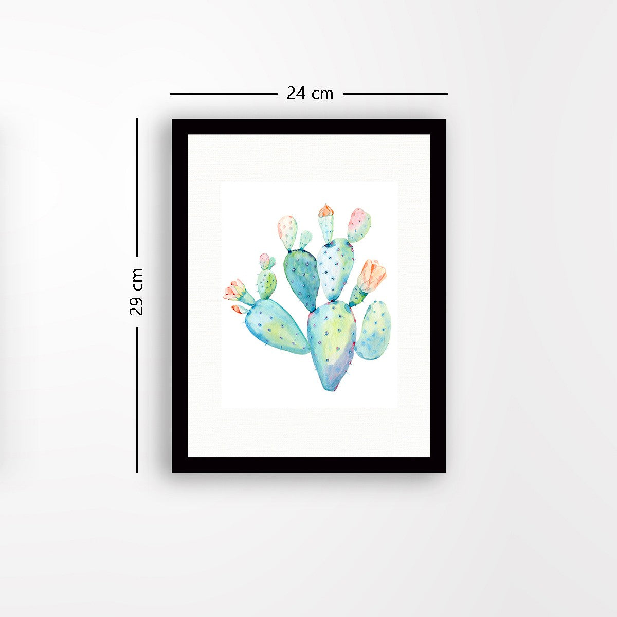 Quadro Decorativo MDF Emoldurado - Arte Multicolor 24x29cm com Moldura de Madeira 2cm