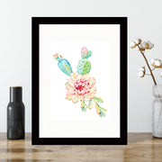 Quadro Decorativo MDF Emoldurado - Arte Multicolor 24x29cm com Moldura de Madeira 2cm