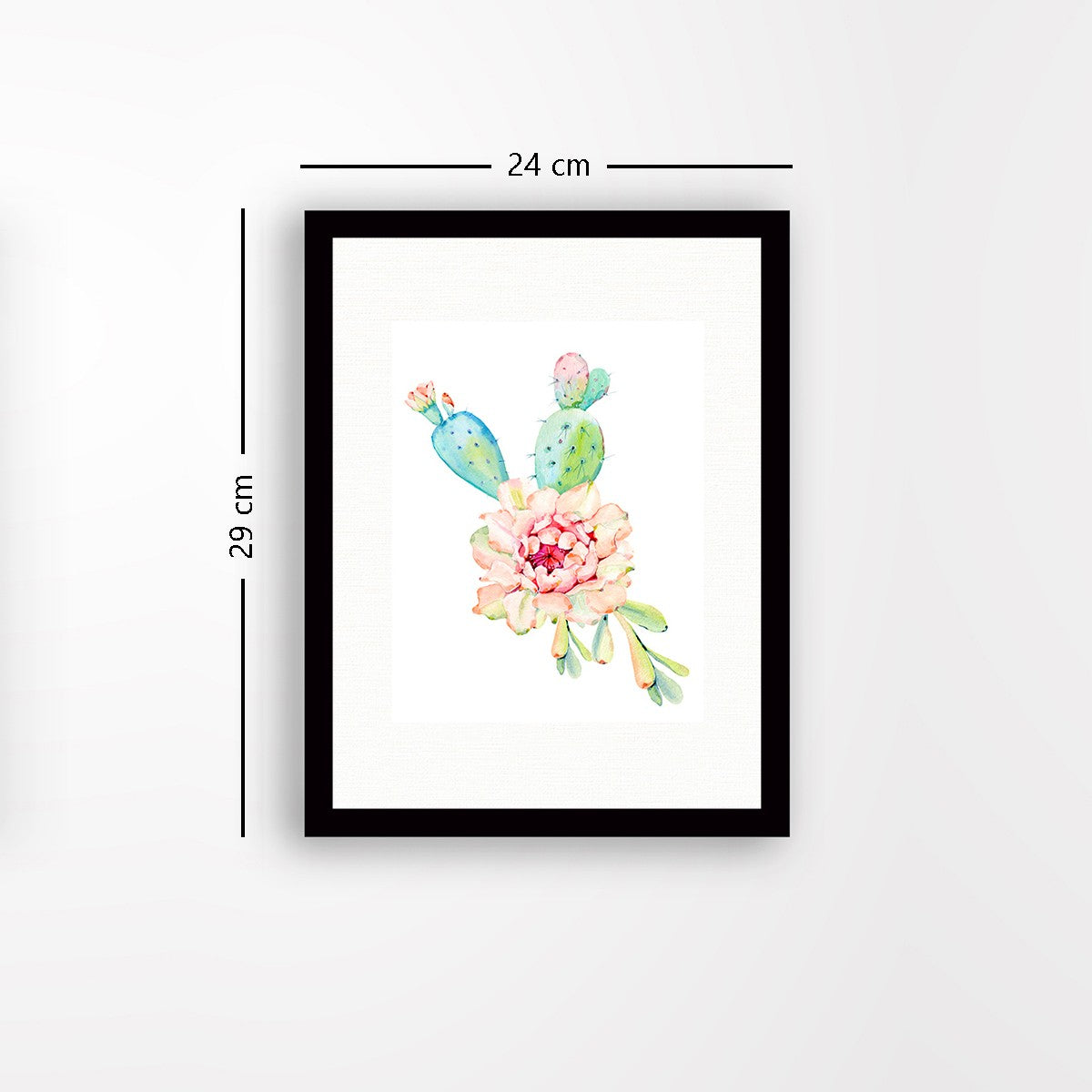 Quadro Decorativo MDF Emoldurado - Arte Multicolor 24x29cm com Moldura de Madeira 2cm