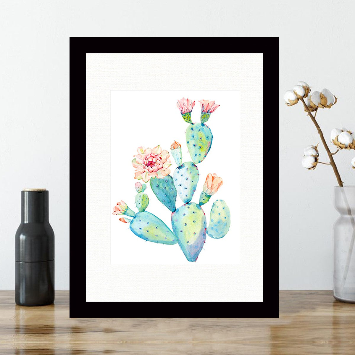 Quadro Decorativo MDF Emoldurado - Arte Multicolor 24x29cm com Moldura de Madeira 2cm