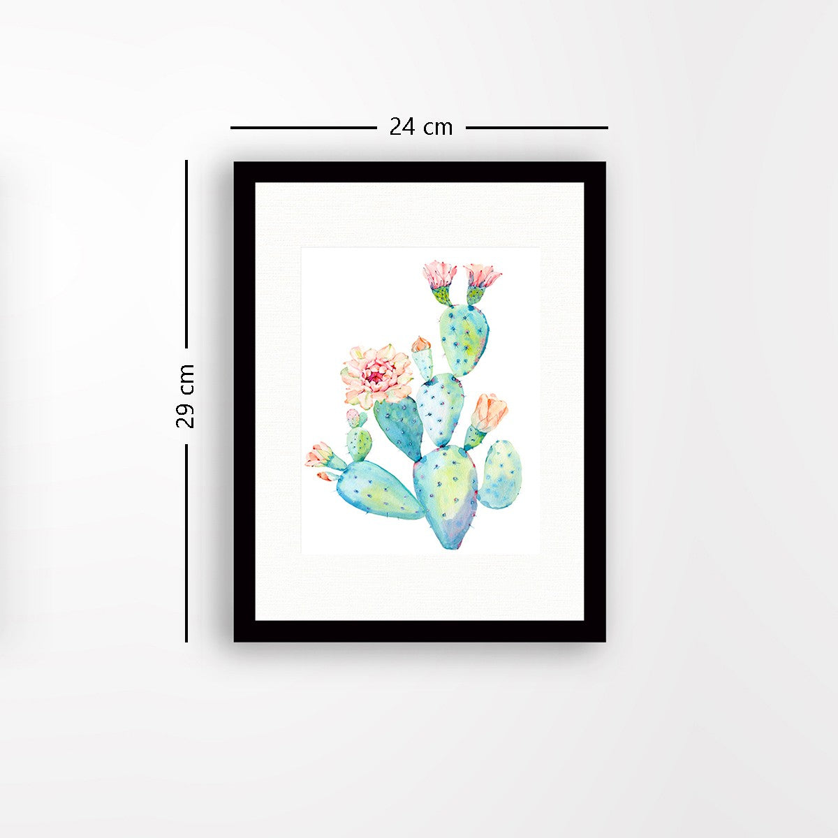 Quadro Decorativo MDF Emoldurado - Arte Multicolor 24x29cm com Moldura de Madeira 2cm