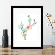 Quadro Decorativo MDF Emoldurado - Arte Multicolor 24x29cm com Moldura de Madeira 2cm