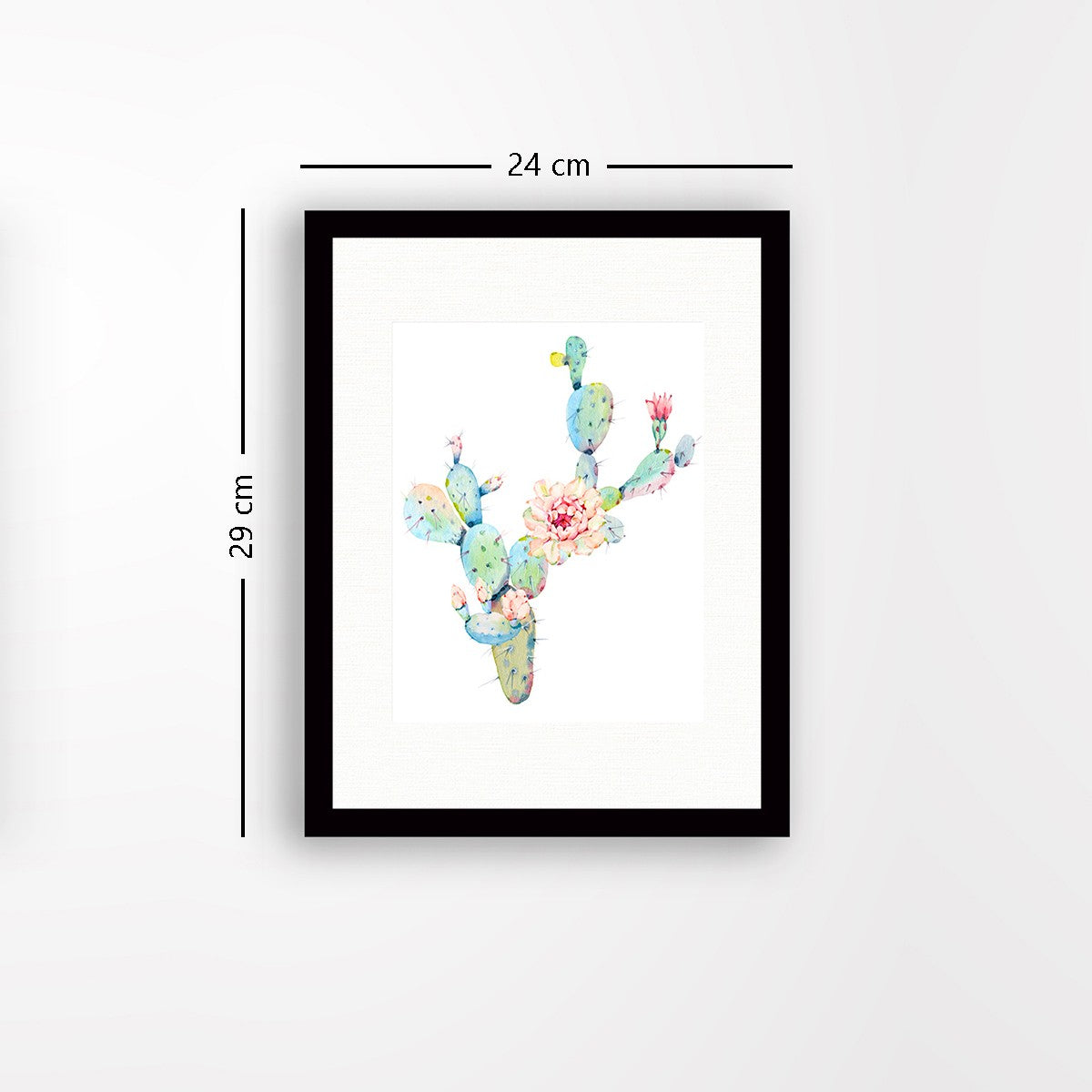 Quadro Decorativo MDF Emoldurado - Arte Multicolor 24x29cm com Moldura de Madeira 2cm