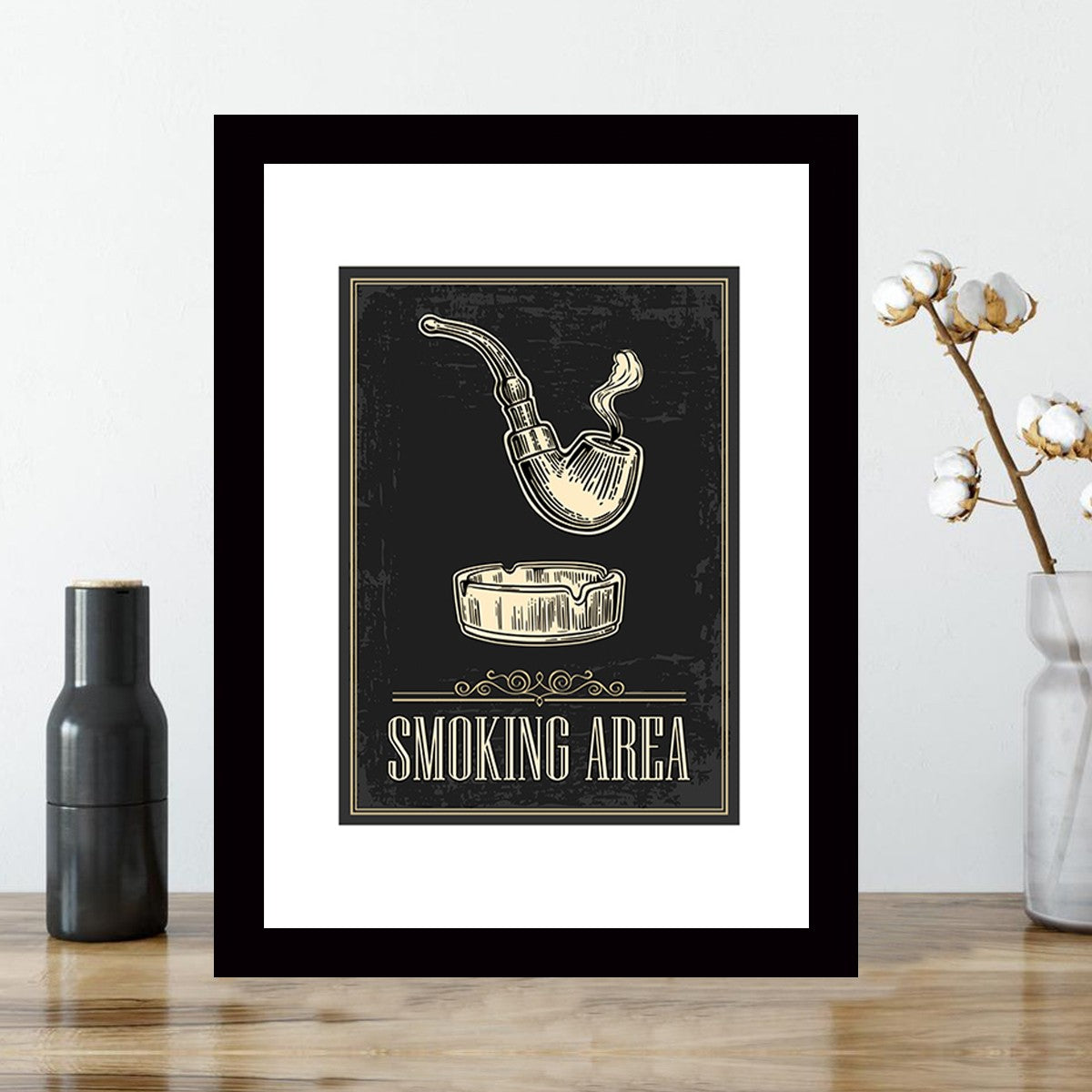 Quadro Decorativo MDF Emoldurado - Arte Multicolor 24x29cm com Moldura de Madeira 2cm